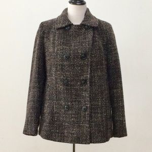 Croft & Barrow Tweed Pea Coat Size M